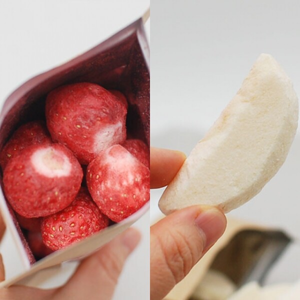 두타롱,두타롱 말림(동결건조)세트[딸기말림15g*4봉, 사과말림 15g*4봉] / 15g*10봉 [국산딸기100%, 국산사과100%, 삼척시가공센터 가공, 해썹]